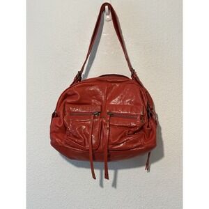 Latico Soft Leather Purse‎ Red Shoulder Hand Bag Made in USA Lightweight Studded